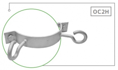 Obejma z dwoma hakami